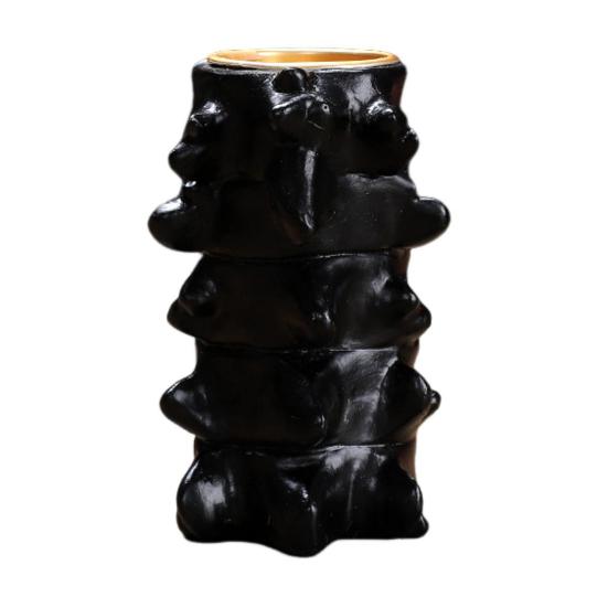 Halloween Candle Holder Spooky Resin Grim Reaper Skeleton Human Organ Statue Tabletop Tea Light Holder for Home Office Kitchen Mantel Decor