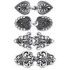 Retro Chinese Alloy Shawl Clip: Creative Hollow Scarf Buckle, Double Sweater Clip Brooch Travel Accessory.