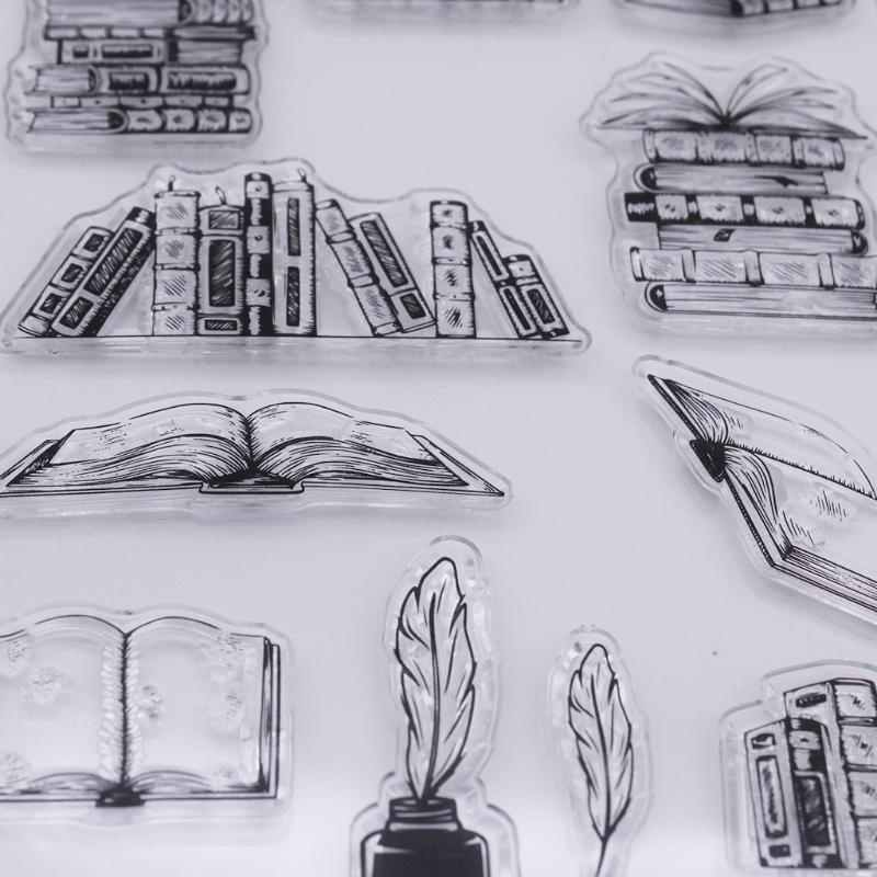 Transparent Clear Stamps Embossing Mould, DIY Printing Silicone Mould for Card Making and Scrapbooki