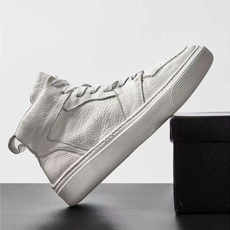 

Men s shoes autumn new trend little white shoes Korean version versatile shoes men s platform casual board shoes 38