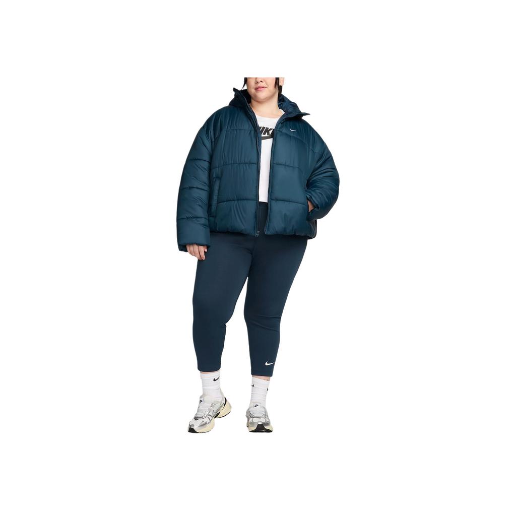 New Nike Sportswear Classic Puffer Women's Therma FIT Loose Hooded Jacket Plus Size FZ5901-478