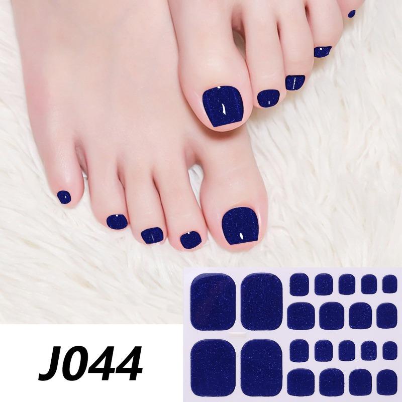 The New Pure Foot Stickers with Glitter Are Now Available for Full Checkered Nail Art