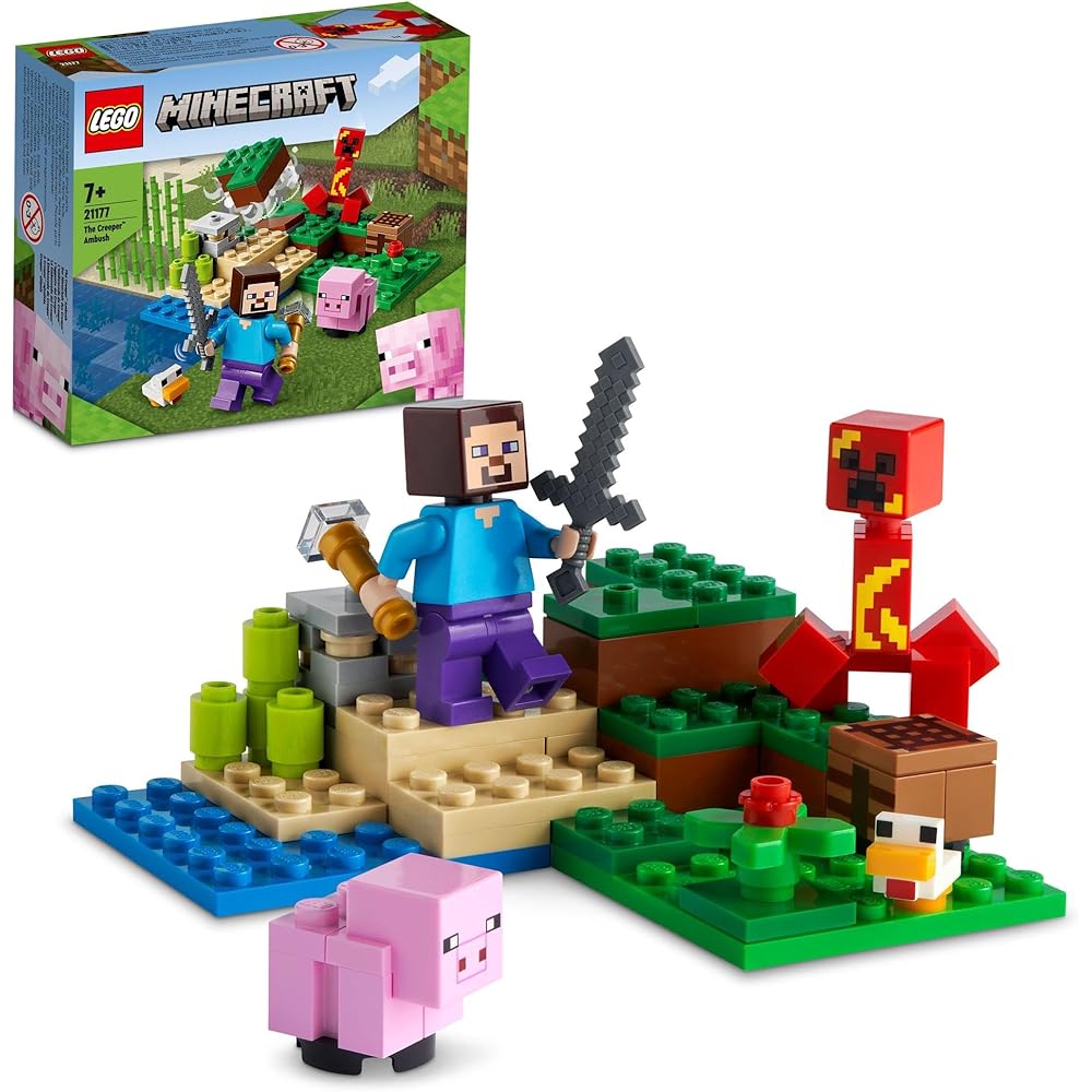 LEGO Minecraft Creeper Showdown Set 21177 Building Blocks Toy for Kids Ages 7 and Up