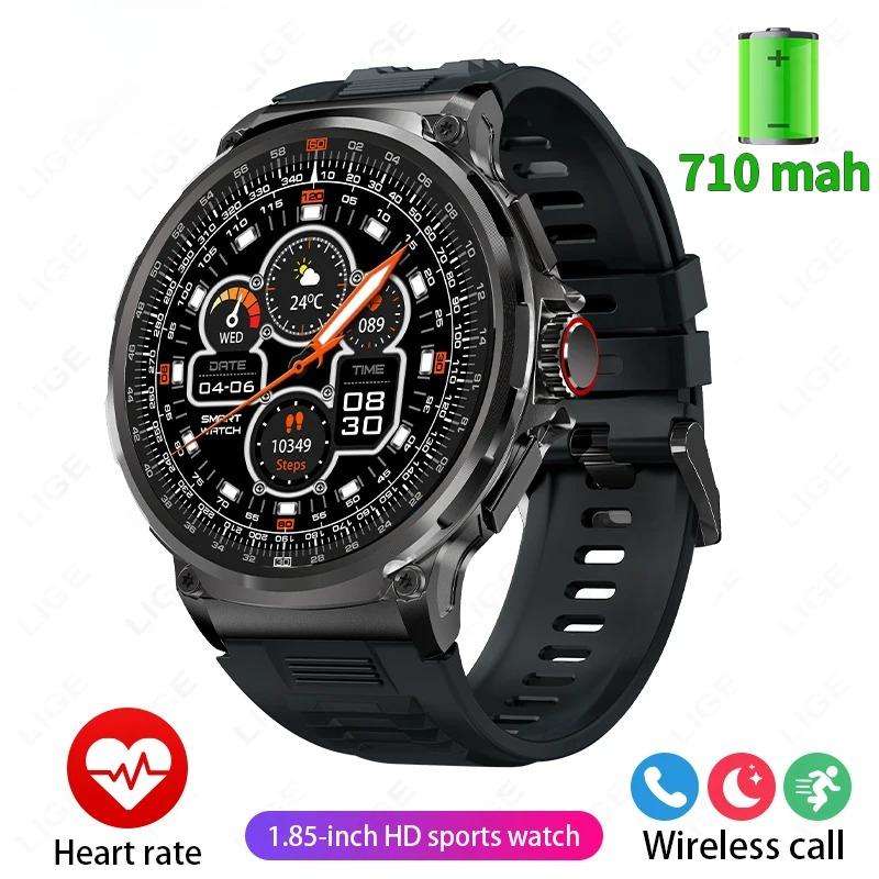 

710mAh Large Battery Smart Watch 1.85 Ultra HD Display Make Answer BT Call Smartwatch Men 400+ Watch Faces For Android iOS чёрный