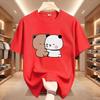 Panda Bear Bubu Dudu Love Hug Graphic T Shirts Harajuku Cartoon Short Sleeve Tshirt Kawaii Fashion Oversized Tshirts Unisex