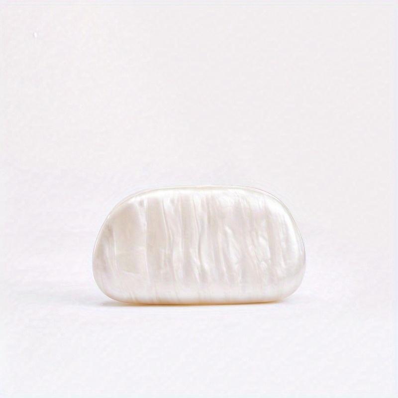 White Acrylic Leather Clutch - Ideal for Valentine's Day, Comfortable and Fashionable, Fashion Handbag, Personalized Gift Option, Elegant Prom Bag