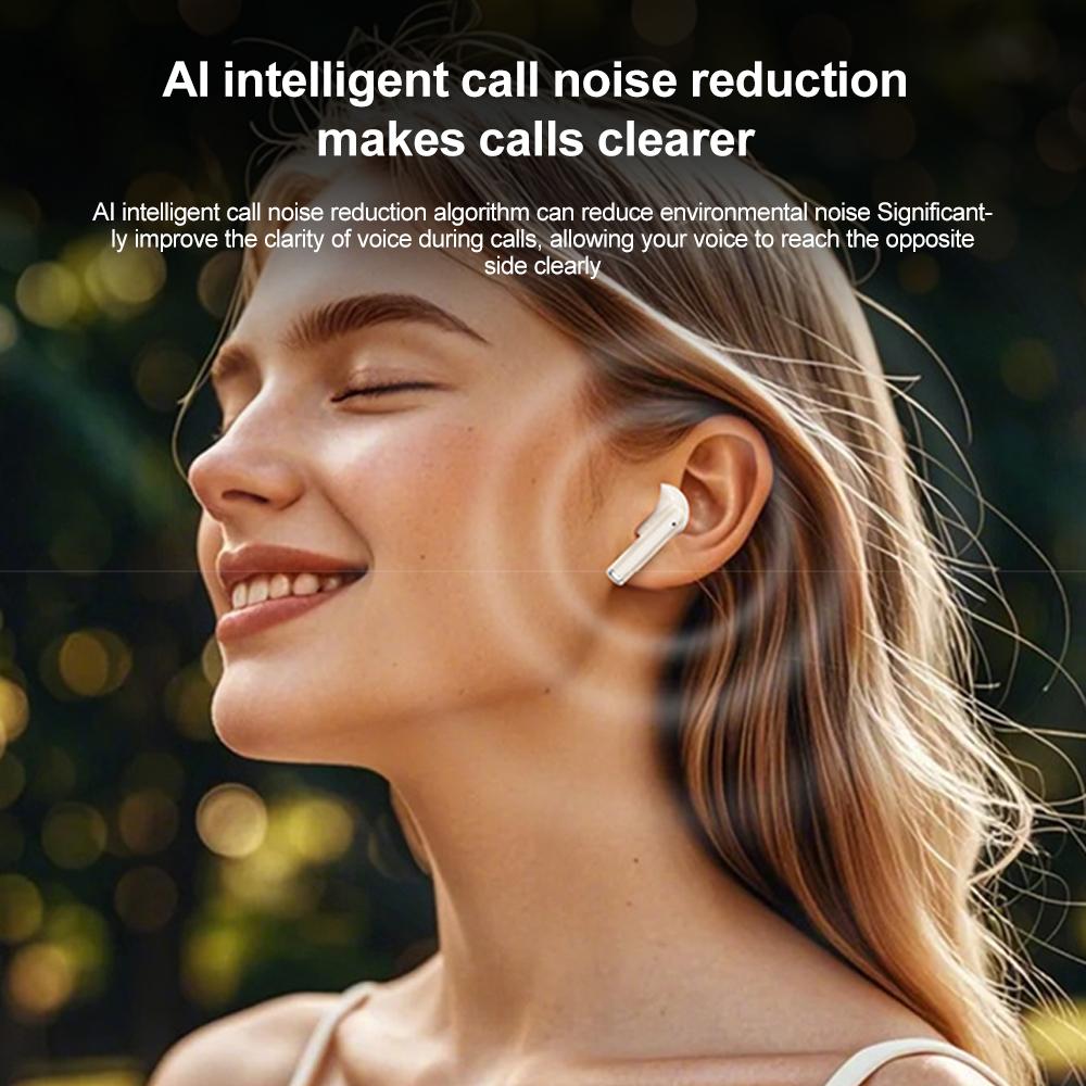 Căști Bluetooth 5.4 Căști Wireless Mini Căști de Gaming Afișaj LED Căști cu Reducere a Zgomotului Căști Stereo HiFi