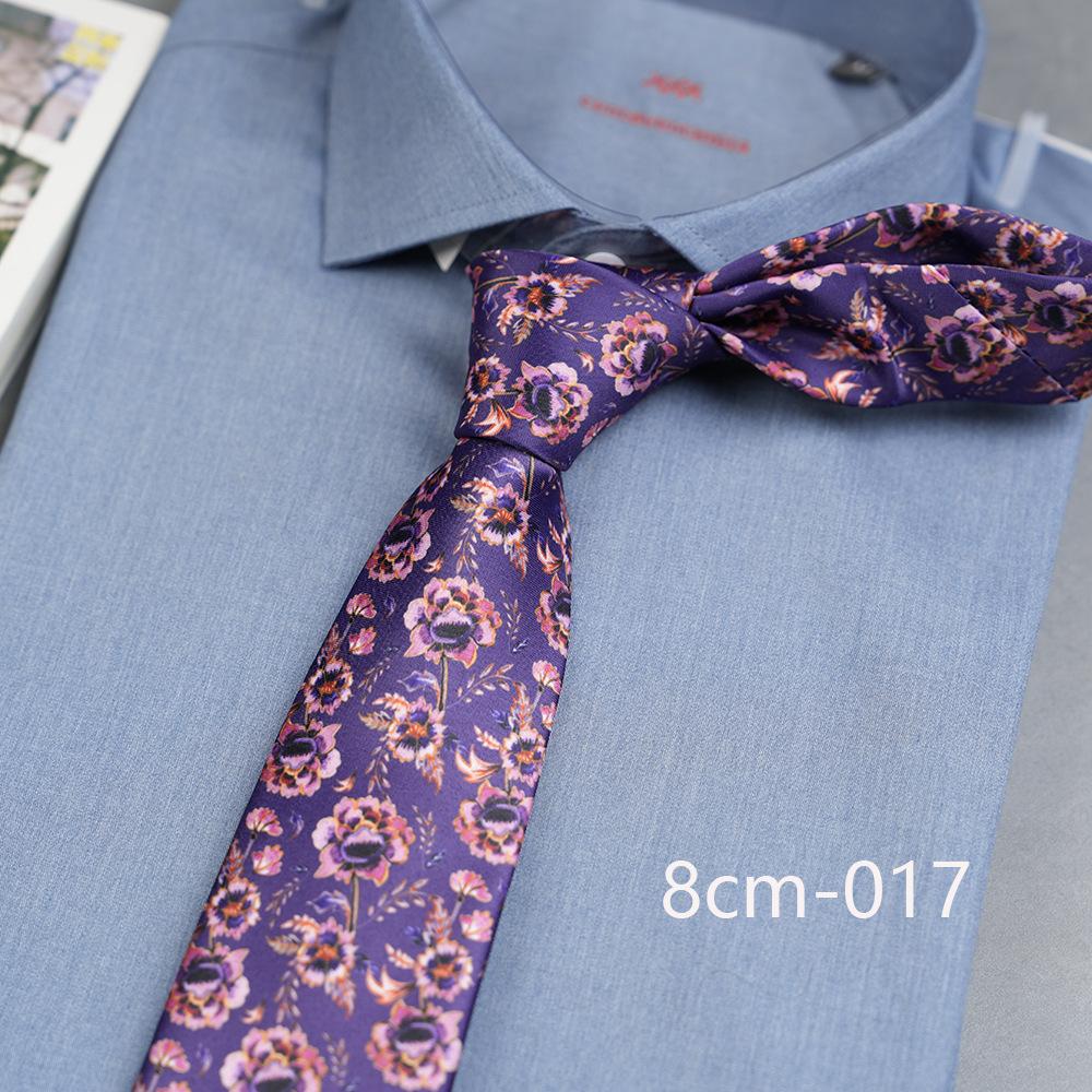 Vintage Casual Floral Print 8Cm Wide Version Hand Tie Daily Suit Accessories