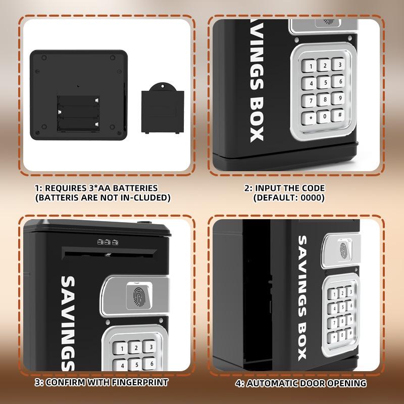 Salvadanaio per Bambini Scatola con Password – Carino Salvadanaio Giocattolo per Soldi di Tasca, Regalo di Compleanno per Bambini e Bambine, Accessorio per Casa delle Bambole