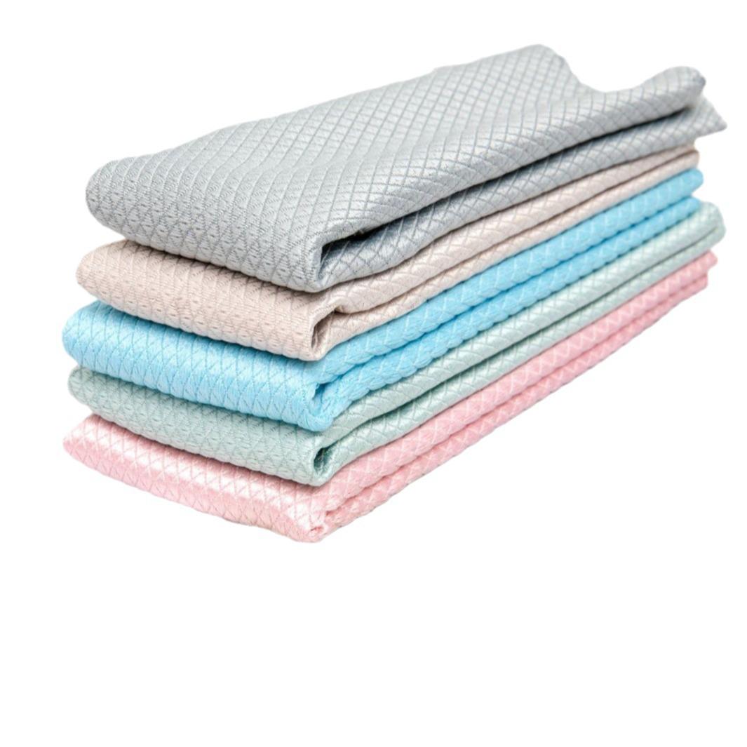 Fish Scale Rag: Traceless Kitchen & Glass Cleaning Cloth with Thickened Scouring Pad Fish scale pattern with lace