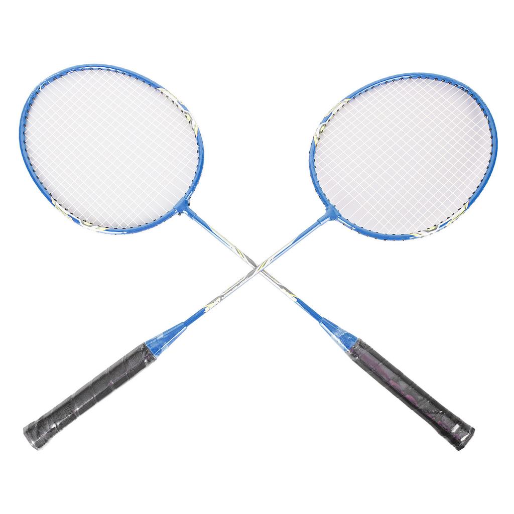 LEIJIAER Badminton Racket Set of 2 Player Iron Alloy Professional Training Replacement Equipment