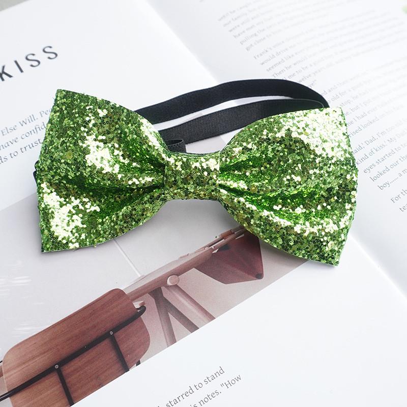 Sparkling Gold Glitter Resin Bow Tie Pin For Wedding And Party Wear