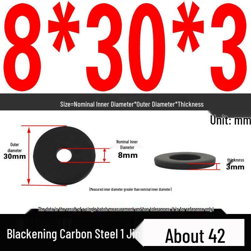 Blackened Thickened Oversized Metal Washer