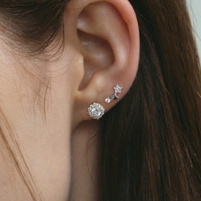 

TORTOISE [Silver925] Blenheim Petit Earrings (#silver#gold) silver