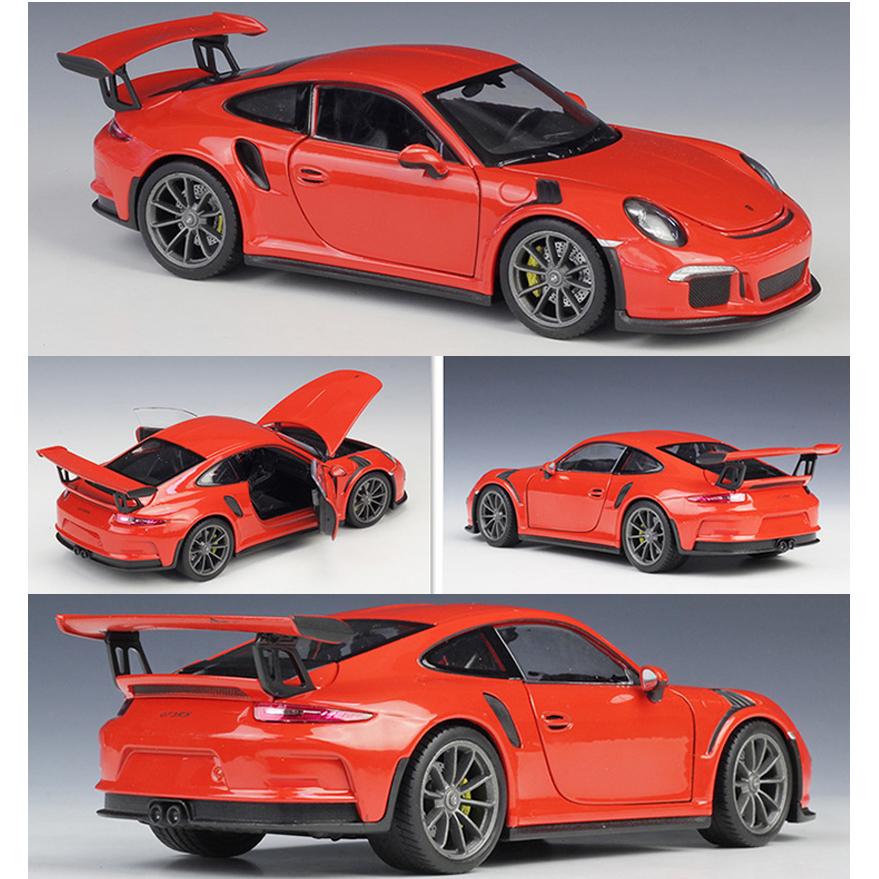 1/24 WELLY Porsche 911 GT3 RS sulamist sportauto mudel survevalu metallist mänguasja võidusõiduauto mudel High Simulation Collection, kingitus lastele