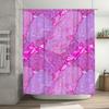 Pink Marble Print Shower Curtain Waterproof Bath Decor Modern Floral Decorative Bathtub Liner Pink Purple Red Gold White 72x84 i