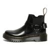 Dr. Martens Wincox Lissome Knight Style Buckle Thick Sole Zipper Chelsea Boots Kids Boots Charcoal-Black 27094001