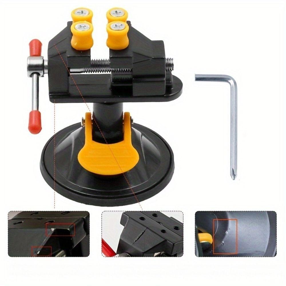 Aluminum Zinc Zinc Alloy Rotating Vice Universal Suction Cup Table Vice DIY Suction Cup Vice Cutting