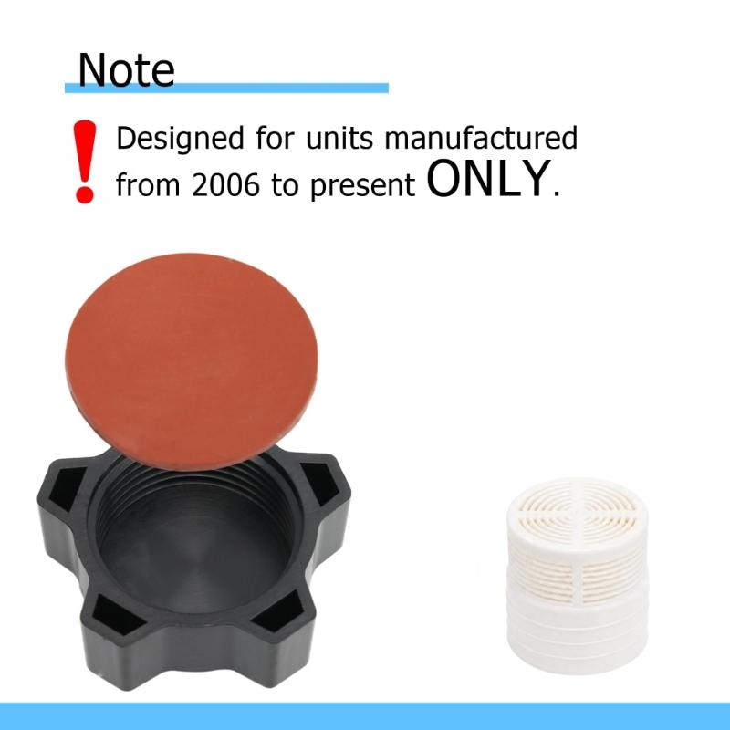 SX180LA Pool Maintenance Cap Set for Sand Filter Use, Strainer and PTFE Tape with Seal Washer for Drain Opening Access Work and Routine Tasks
