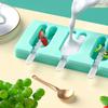 Silicone Popsicles Molds 4 Cavities Foot Shape Ices Cream Mold Freezers Ices Mold Cake Candy Mold with Lids & Stick