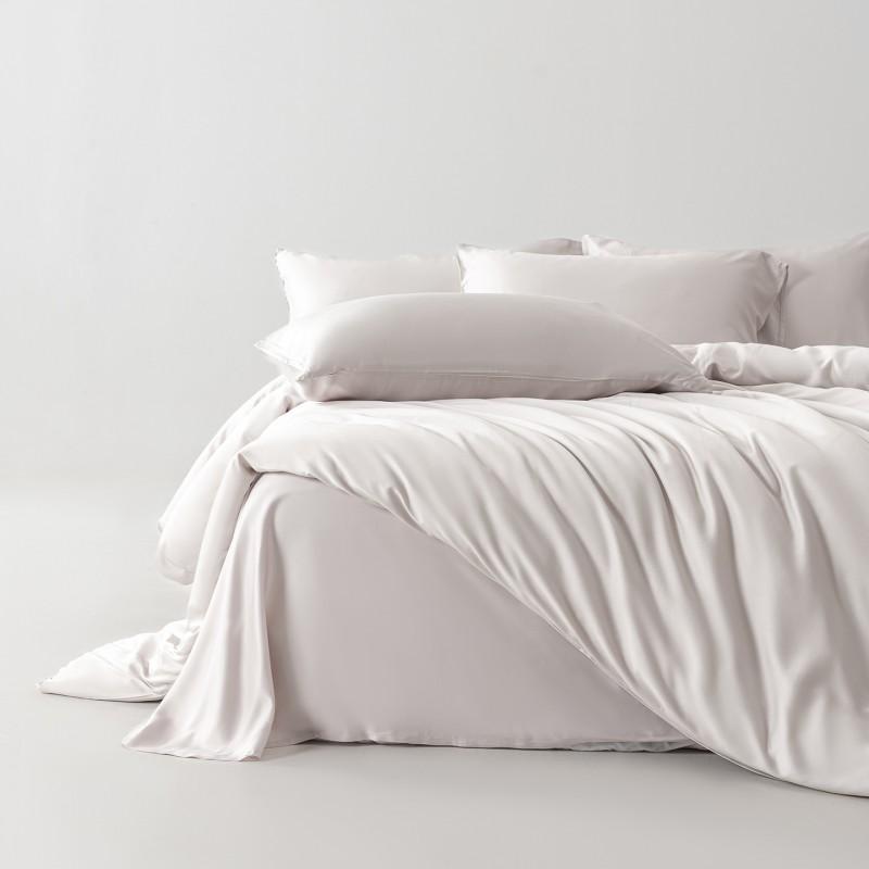 60S Bamboo Fiber Bed Sheet Set Solid Color Luxury Bedding A Class