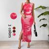 Women's Spring Slimming Sleeveless Mesh Gradient Slit Dress