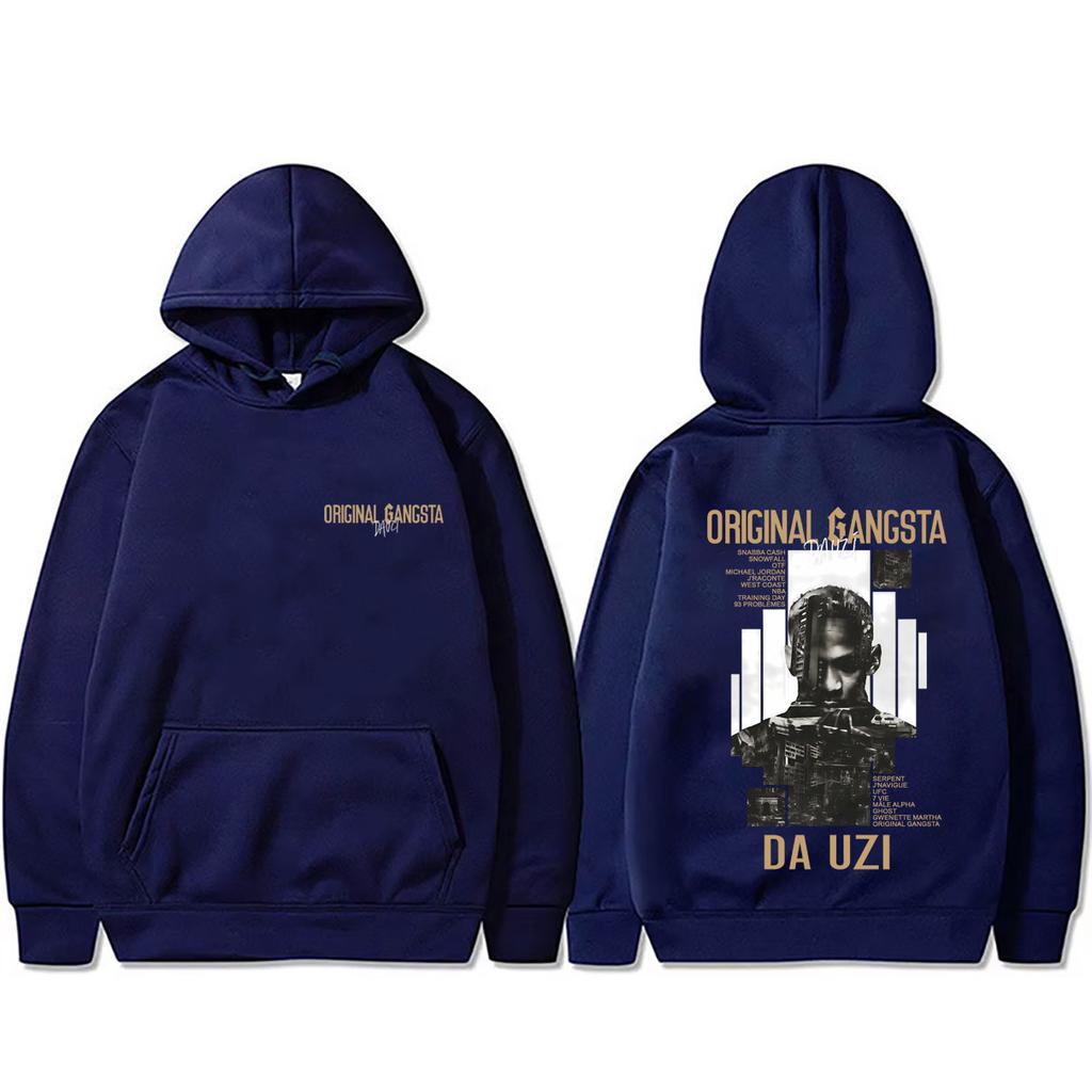 Rapper DA Uzi Original Gangsta Album Graphic Hoodie Men Women Hip Hop Fashion Pop Music Tracksuit Men's Hoodies