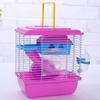 Pet Cage Hamster Cottage with Transparent Skylight Double Layer House for Hamster Golden Hamster Pet