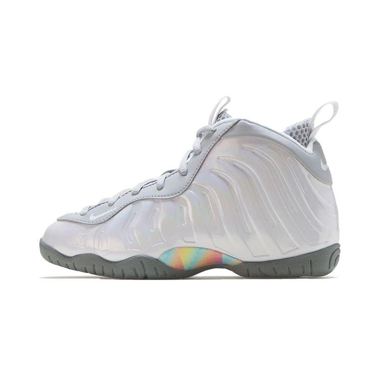 

Детские кроссовки Nike Little Posite One PS Rainbow Pixel Белый светло-дымочно-серый Синий-Fury CU1055-001