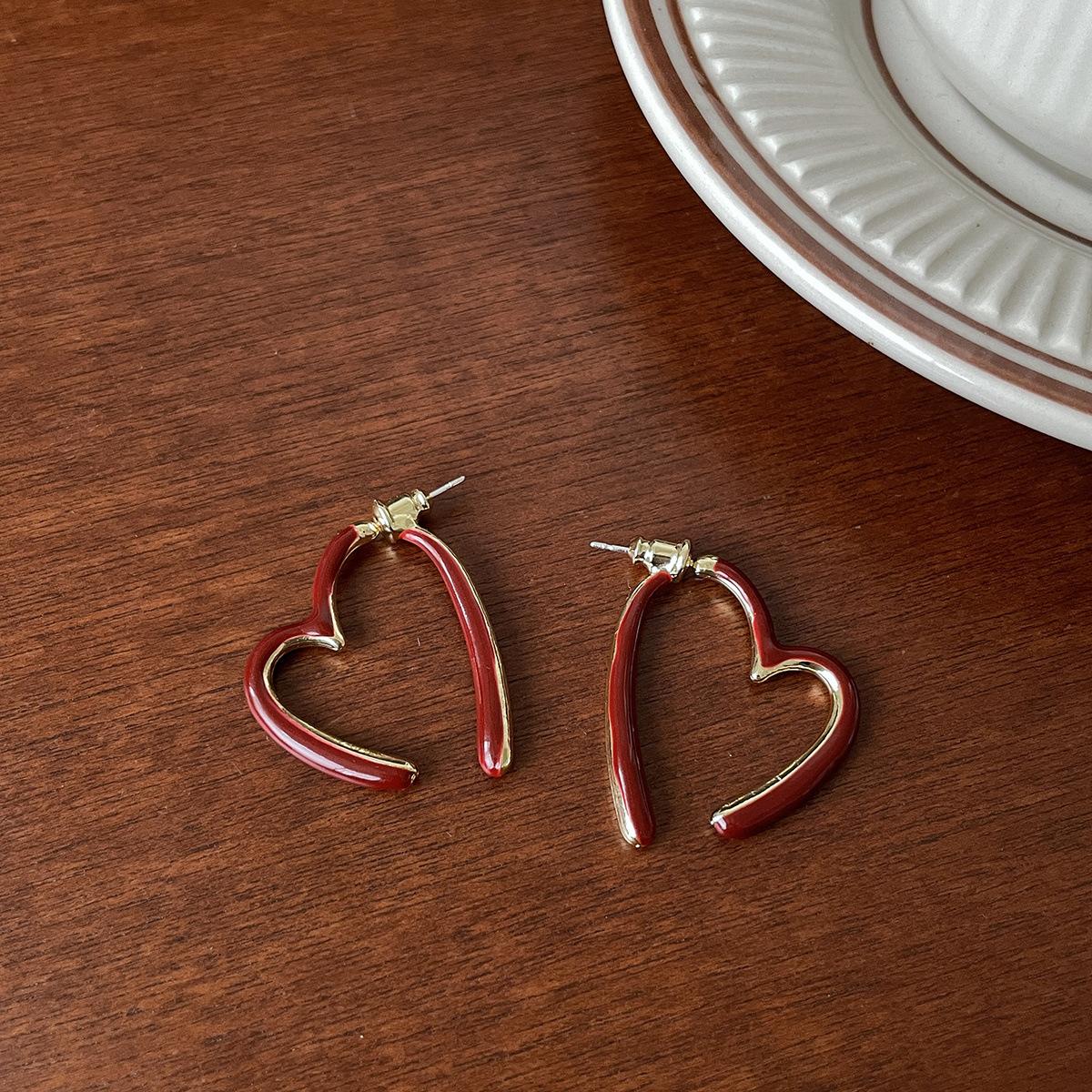 

Серьги в китайском стиле с надписью «Любовь», женские изысканные нишевые серебряные серьги-иглы, легкие, роскошные, литературные, высокого класса, серьги с атмосферой Нового года 925 silver needle