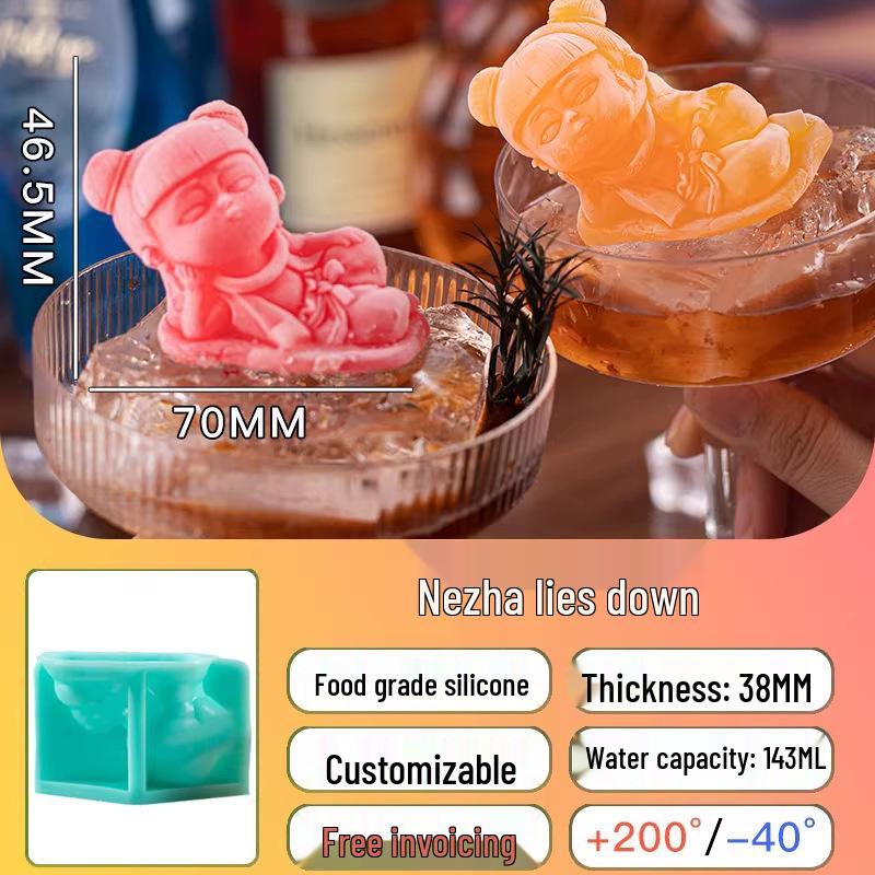 Crocodile-Shaped Silicone Ice Cube Tray for Whiskey – Large, Food-Grade, Cartoon Design