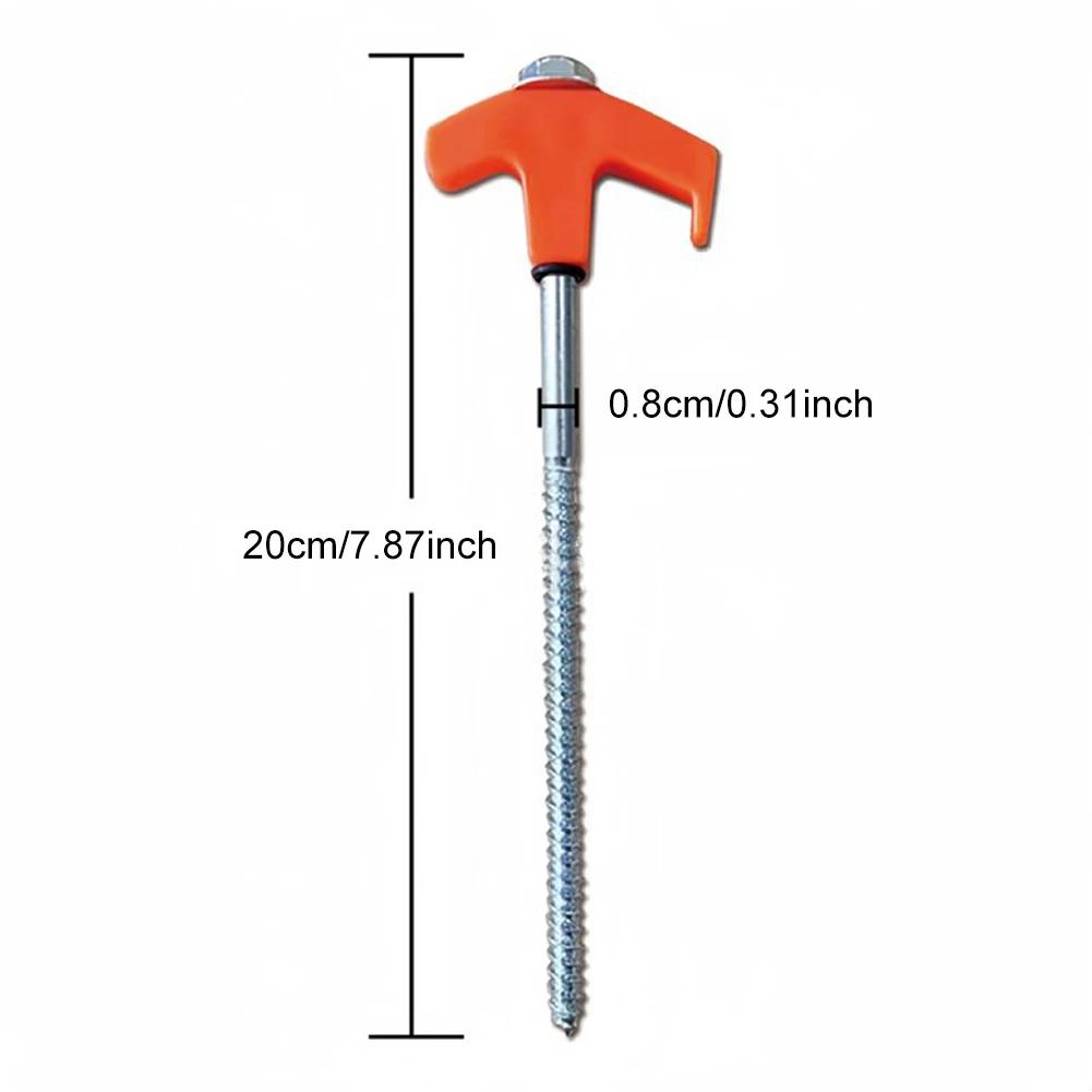 8Pcs Camping Pegs Drill In with Hex Socket Heavy Duty Spiral Screw Heavy Duty Tent Stakes Pegs Screw In Camping Tent Pegs