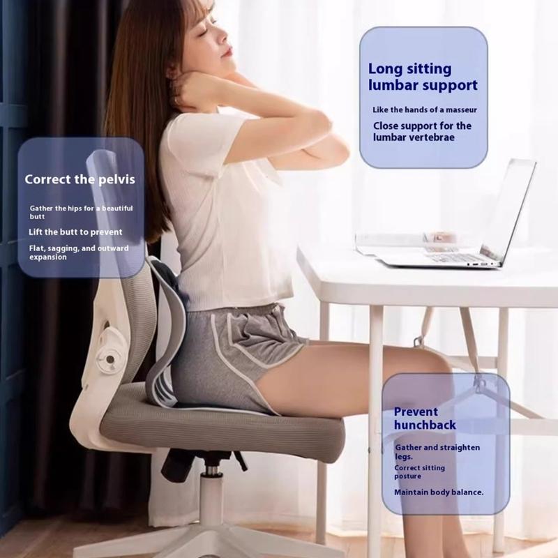 Orthopedic Seat Cushion for Lower Back Pains Relief Long Sitting Comfort Ergonomic Lumbar Support Seat Pillow Chair