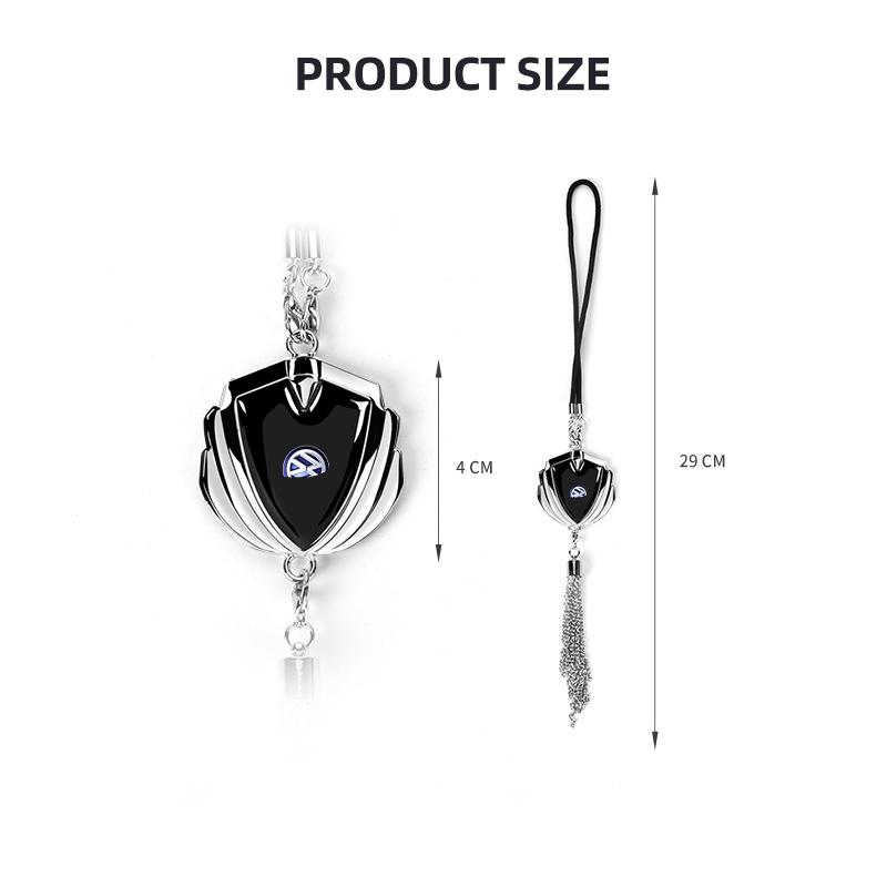 Car Metal Badge Rearview Mirror Hanging Pendant Decoration For Volkswagen VW Golf 7 Polo Tiguan Jetta Mk6 Touran Passat Bora GTI