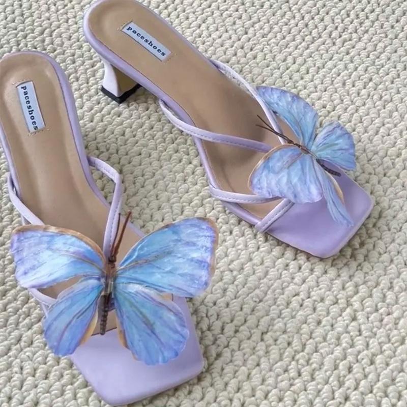 1 Pair Butterfly Shape Shoes Charms Sandals Decor Bohemian Shoe Accessories DIY Shoe Clip Elegant Orchid Flower Colorful