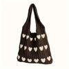 Summer Love Hollowed Out Knitted Bag Large Capacity Storage Bag Crochet Tote Bag Bohemian Handbag Weave Bag Beach