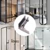 Stainless Steel Glass Door Hinge Side Mounted Cabinet Glass Hinge  Kitchen Shelves