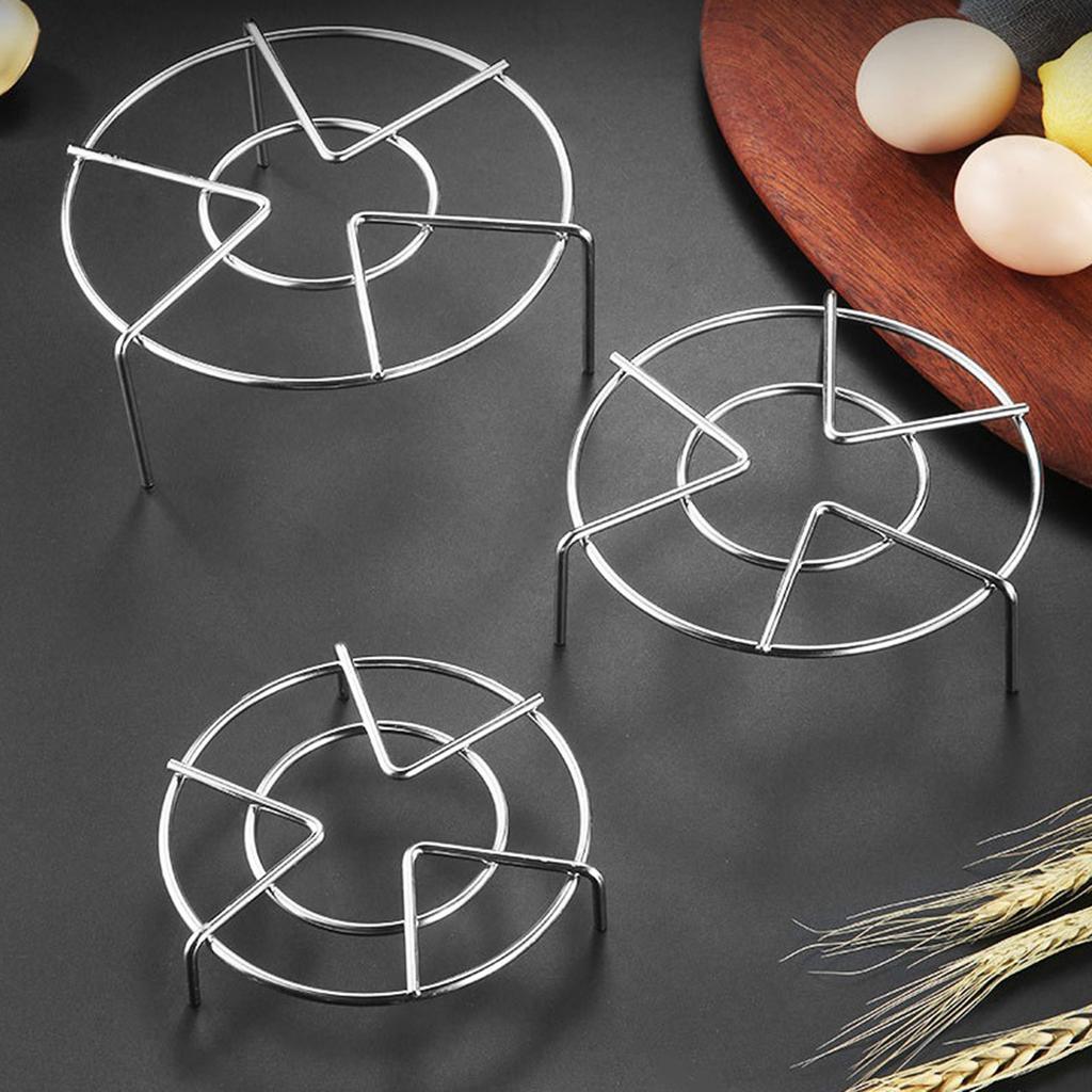 Stainless Steel Round Pot Steamer Rack Dumplings Steaming Tray Tableware Stand for Kitchen Cooking Accessories