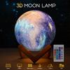 3D Planetenlampe 16 Farben LED Mondlampe Nachtlicht USB Wiederaufladbar
