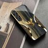 Wood Grain & Gold Phoenix phone case glass s26 ultra case s25 ultra case for Samsung Galaxy S26 S25 S24 S23 S22 FE Ultra Plus