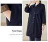 3126 Versatile Mid-Length Women's Trench Coat - 2026 Korean Style, Casual Lapel Jacket, Solid Color, Spring Collection
