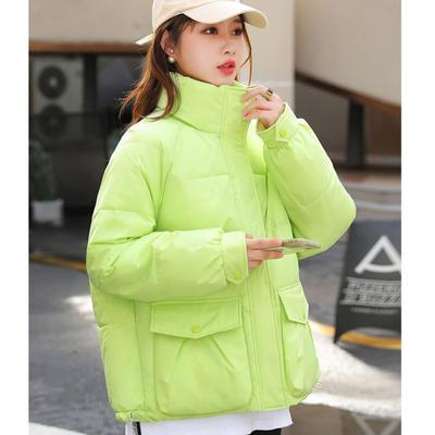 Zimná voľná dámska bunda a kabát so zahustenou výplňou pre študentov