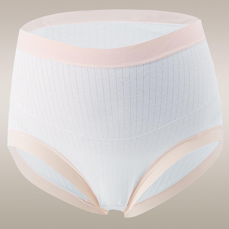 

10A High-Waisted Maternity Cotton Briefs: Antibacterial, Extended Crotch, for Pre-Pregnancy to Late Stage. 2XL (70-80 kg) синій