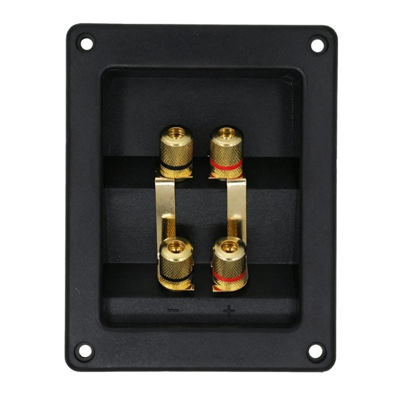 Speaker Link Plates 1Pair, Gold Tone Metal Plates for Binding Post Bridge Use in Home Speaker Systems and Daily Use