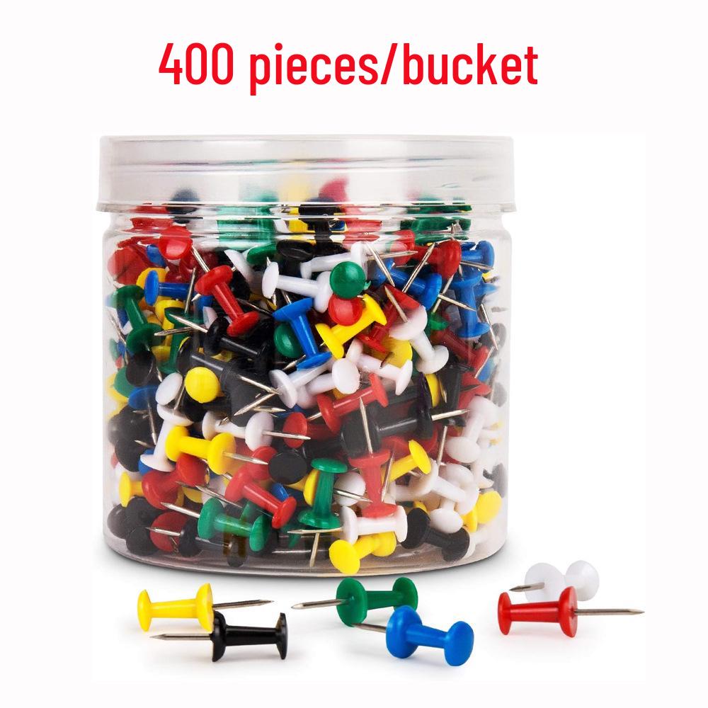 

400 Colored Thumb Tacks - Push Pins for Cork, Message, and Photo Boards