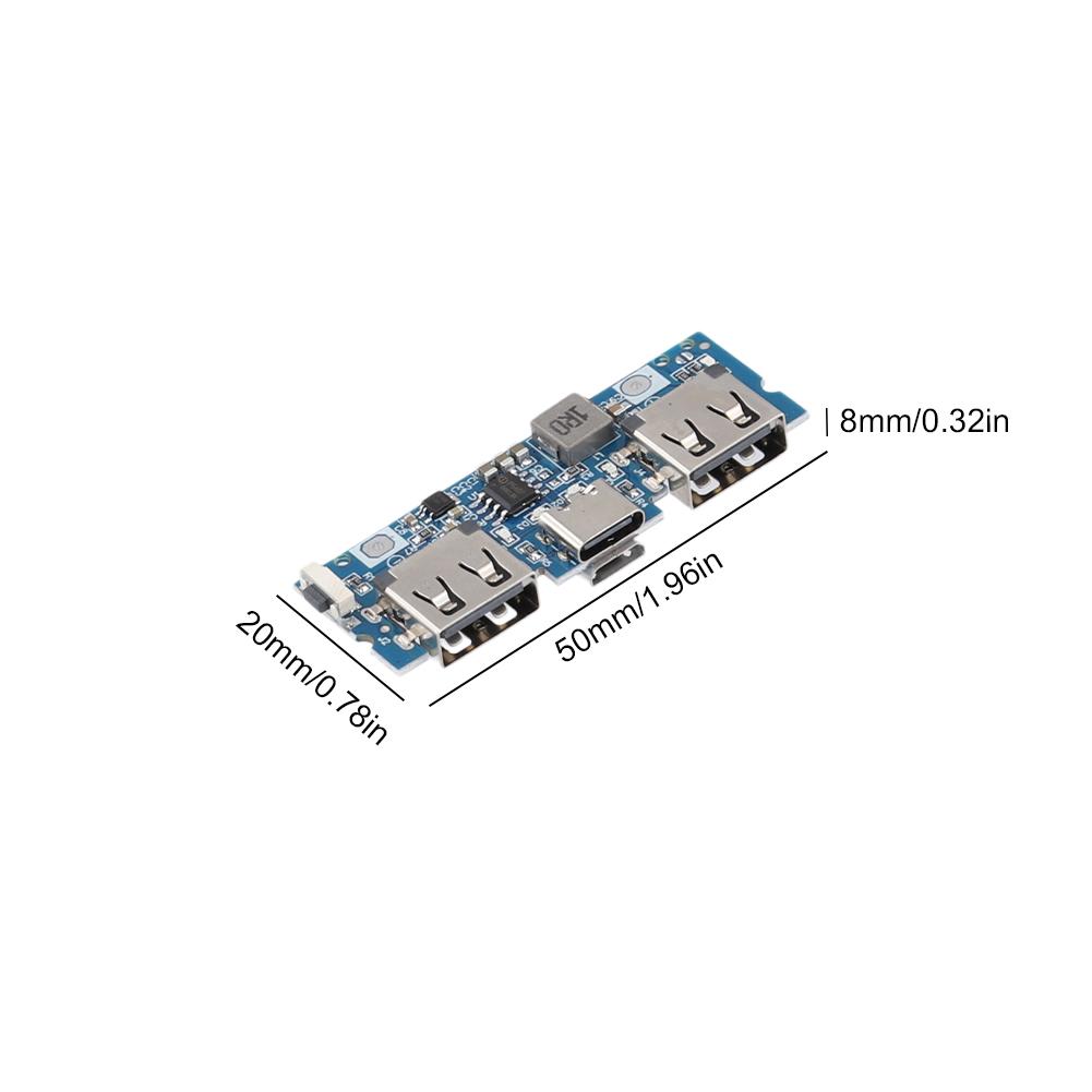 Micro/Type-C Lithium Battery Charger Board USB 5V 2.4A Mobile Power Bank Accessories Dual USB Mobile Power Bank Module for Phone