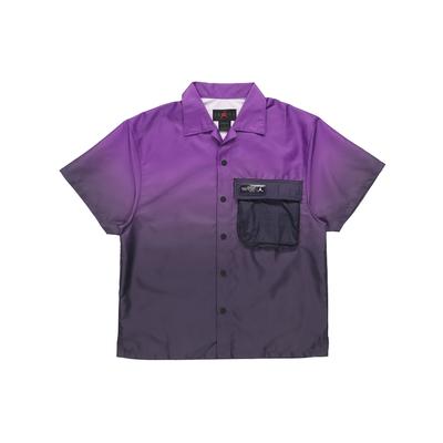 23 Engineered Gradient Big Pocket Breathable Short Sleeve Shirt Men Tops Purple CZ4821-578