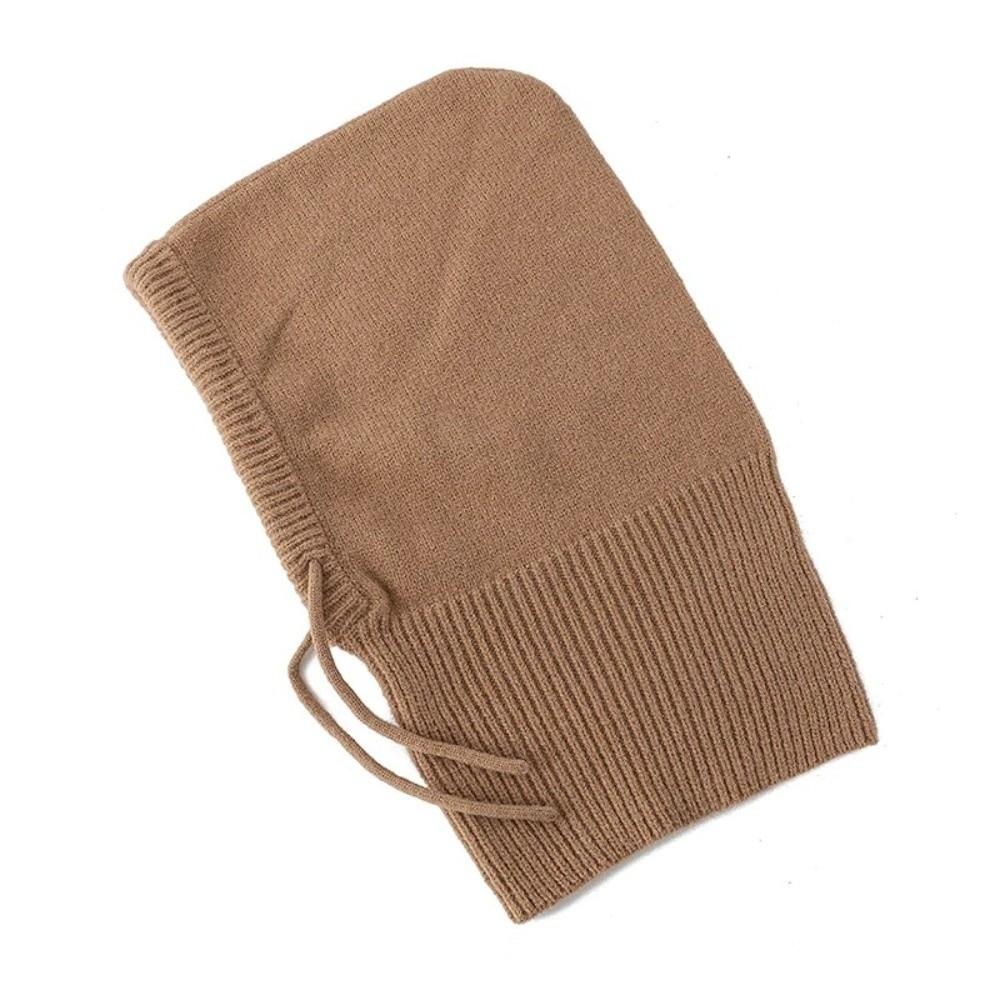 Bonnet à capuche tricoté épais pour l'hiver, chaud et isolant, pour les activités de plein air hivernales