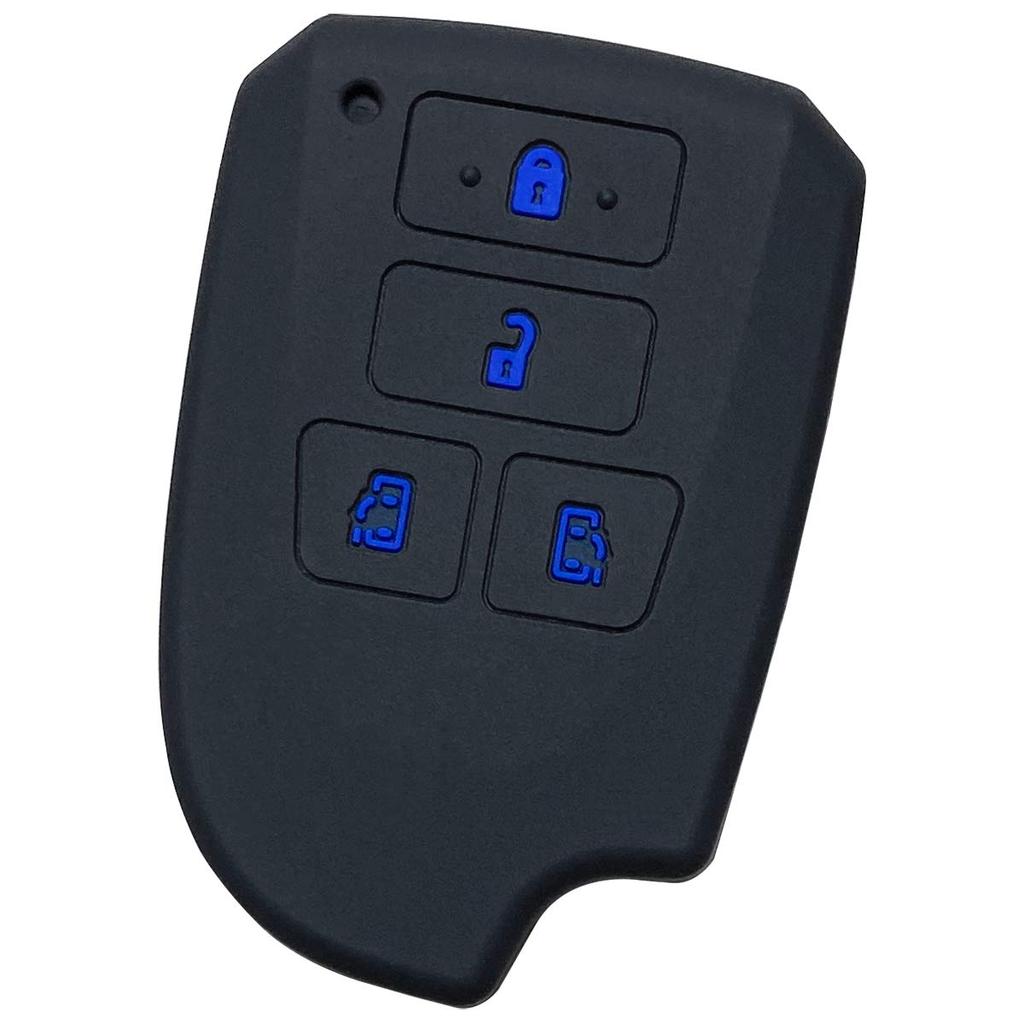 IKT Smart Key Silicone Cover for Toyota Cars, 4 Buttons, Black Blue/ Hiace 200