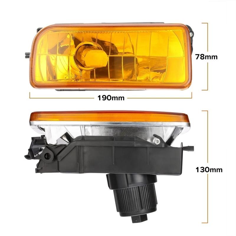 E36 Fog Lights For -BMW M3 (E36) 3 Series 1992-1999 Fog Lamps Replacement Assembly 1 Pair (Yellow Lens)-M53K